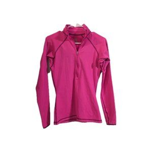 Nike Pro 1/4 Zip Pullover Jacket Running Women's Small Solid Hot Pink
